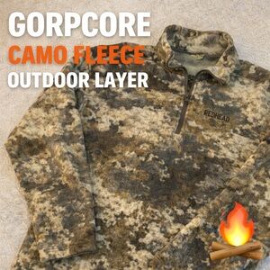 RedHead Camo Quarter Zip Fleece Pullover Medium